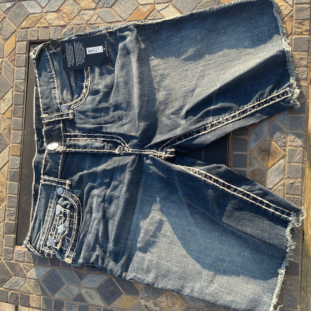 True Religion Dark Blue Jean Shorts